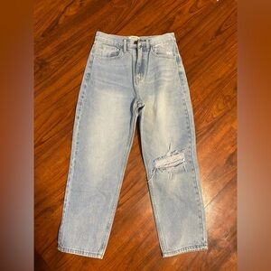 Light Blue Distressed Women's Jeans